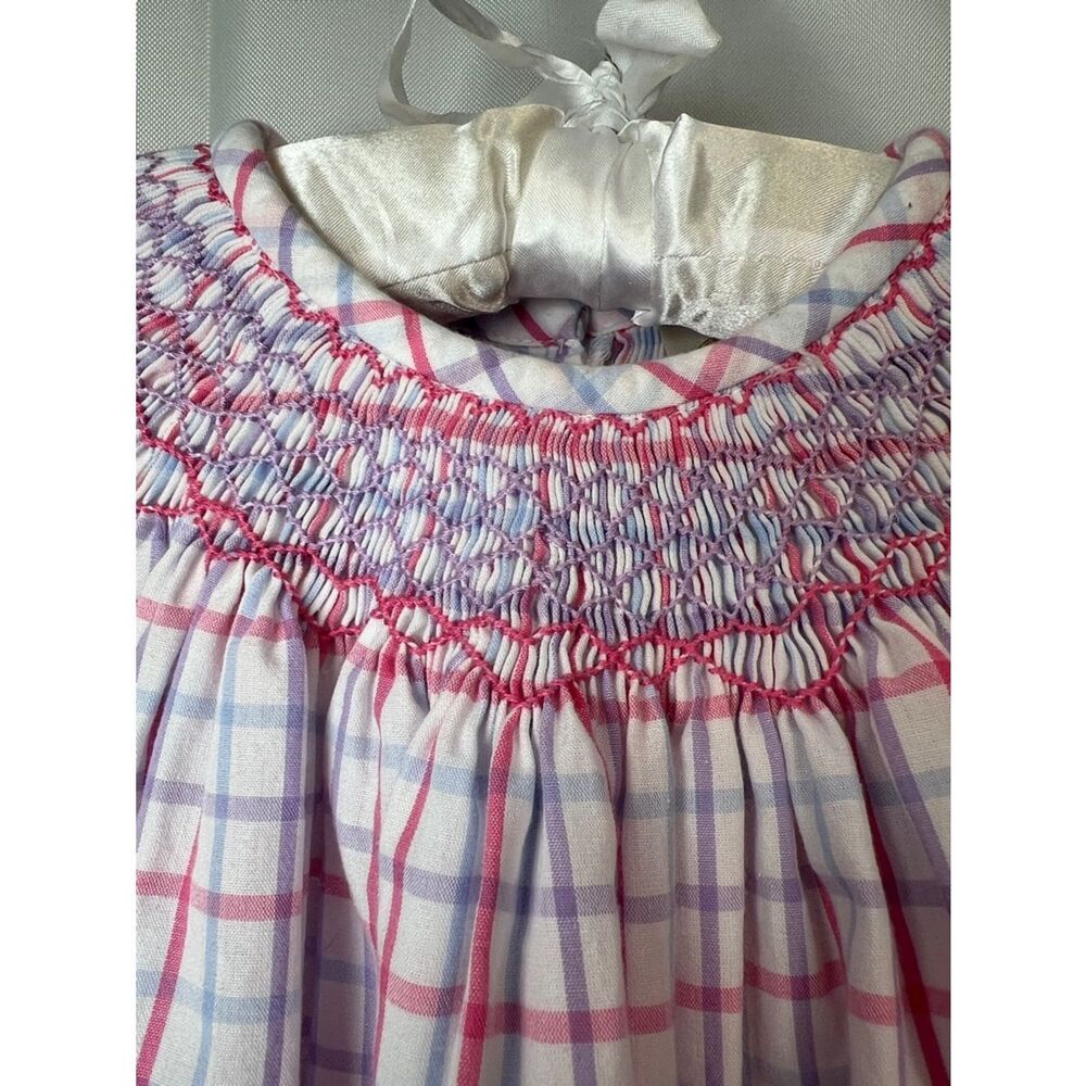 The Beaufort Bonnet Company Bettye Sue smocked windowpane top 3T - Picture 8 of 14